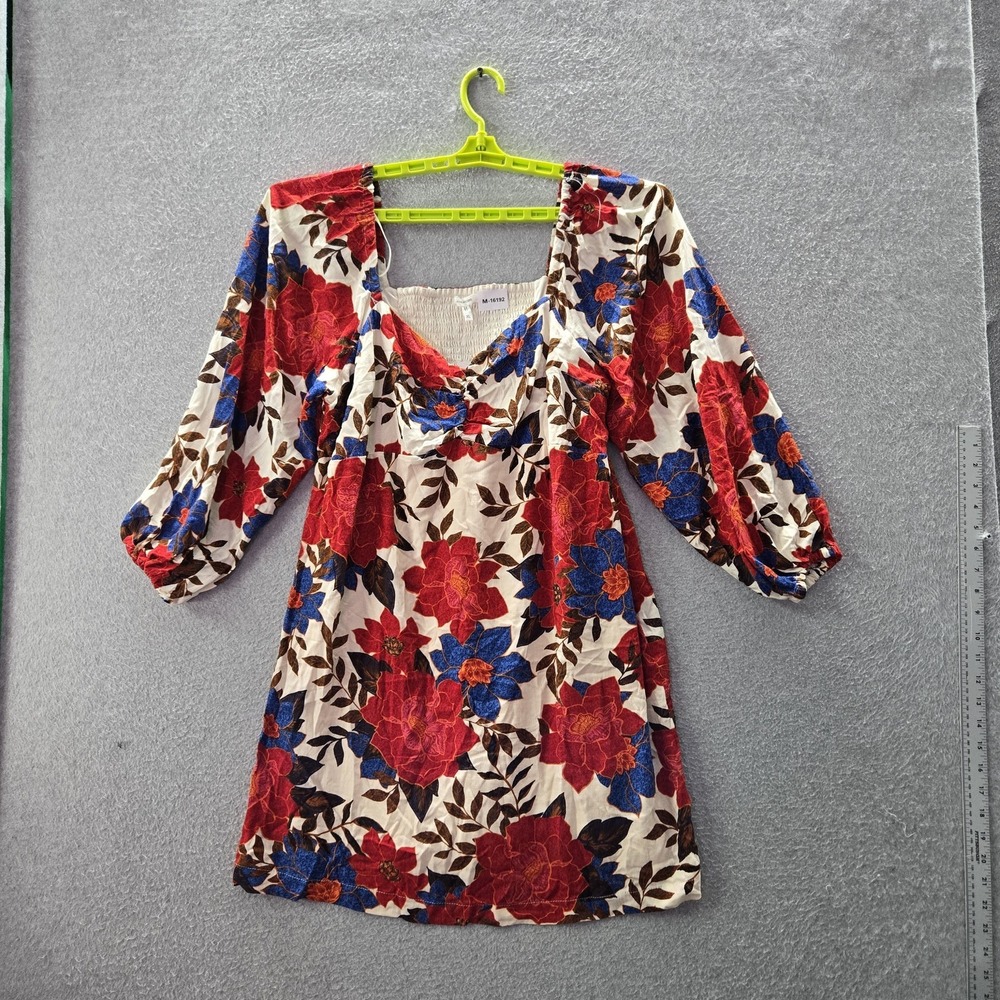 Maurices Women Dress XL Red Floral V Neck Pullover NWT
